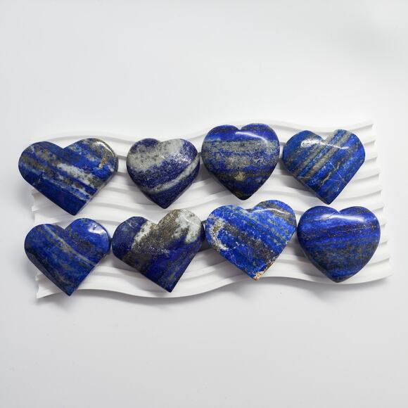 Lapis Lazuli Heart Crystal Carving - Picture 2 of 9